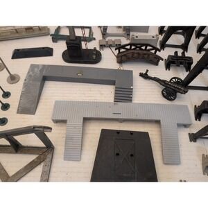 Huge Lot of Vintage Train Town Accessories Trestles Trees Lionel Parts Much More